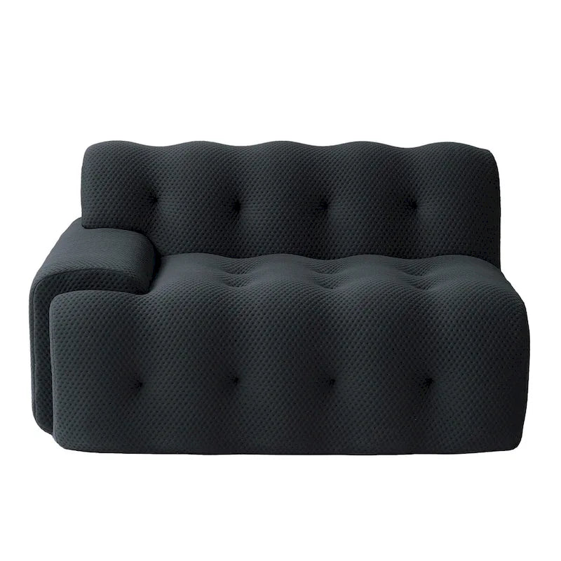 Canapé nuage 3 places vert / noir / gris clair – Style moderne, pour 3 personnes