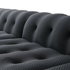 Canapé nuage 3 places vert / noir / gris clair – Style moderne, pour 3 personnes
