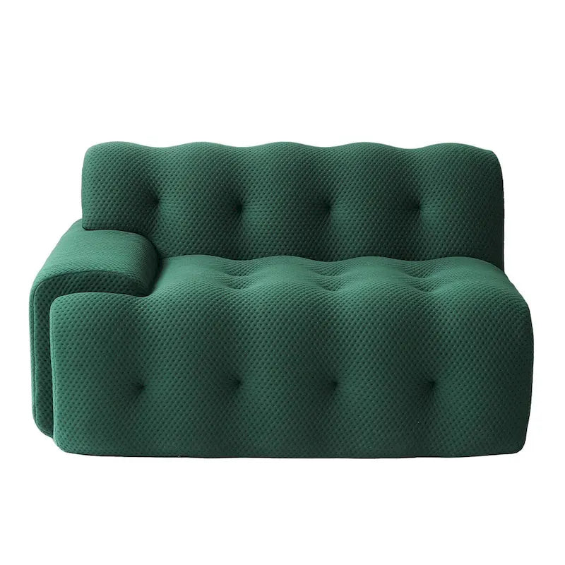 Canapé nuage 3 places vert / noir / gris clair – Style moderne, pour 3 personnes