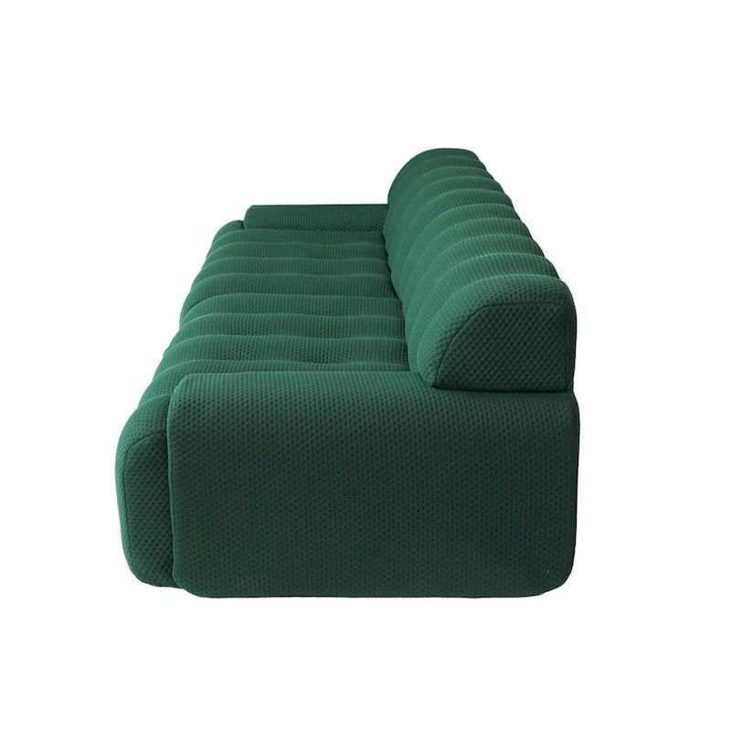 Canapé nuage 3 places vert / noir / gris clair – Style moderne, pour 3 personnes