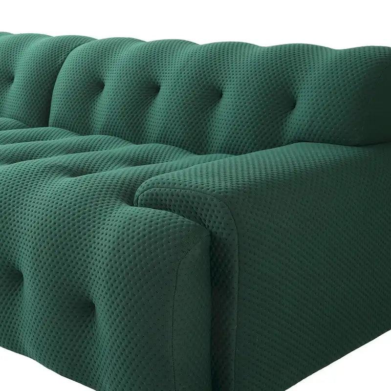 Canapé nuage 3 places vert / noir / gris clair – Style moderne, pour 3 personnes