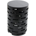 Table d'appoint latérale géométrique noire découpée – Style moderne, usage unique