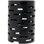 Table d'appoint latérale géométrique noire découpée – Style moderne, usage unique