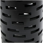 Table d'appoint latérale géométrique noire découpée – Style moderne, usage unique