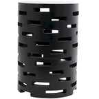 Table d'appoint latérale géométrique noire découpée – Style moderne, usage unique
